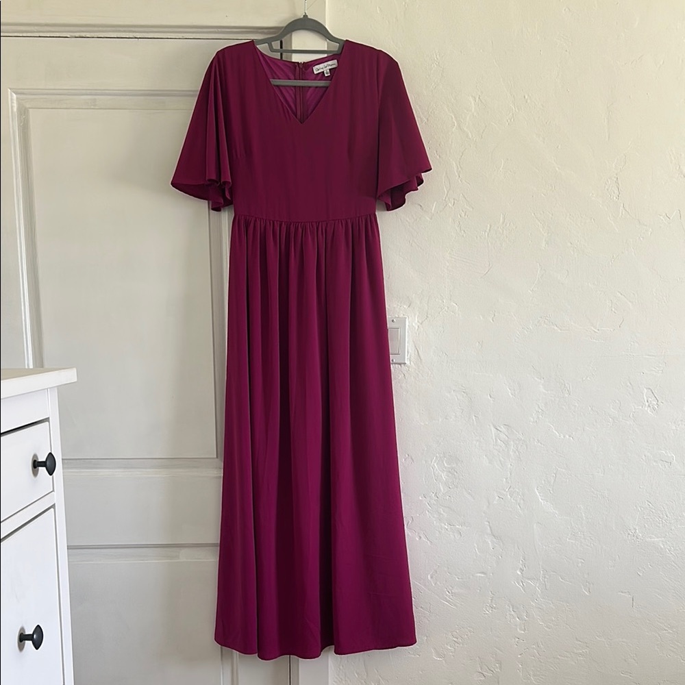 Elegant Magenta Maxi Dress